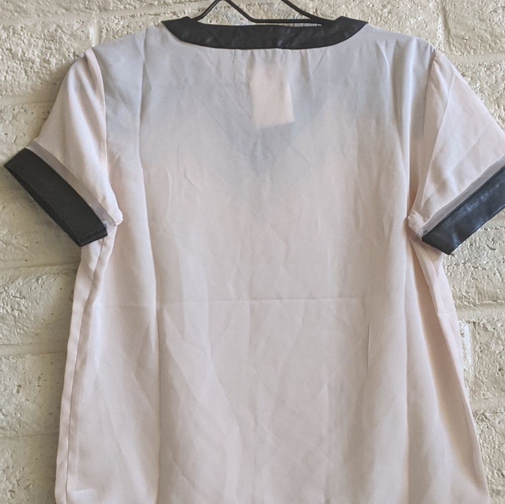 Nordstrom Tov | NWT altered mesh leather top med - Picture 6 of 6